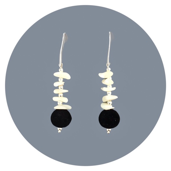 Mother of Pearl Drop Earrings - Picture 1 of 3